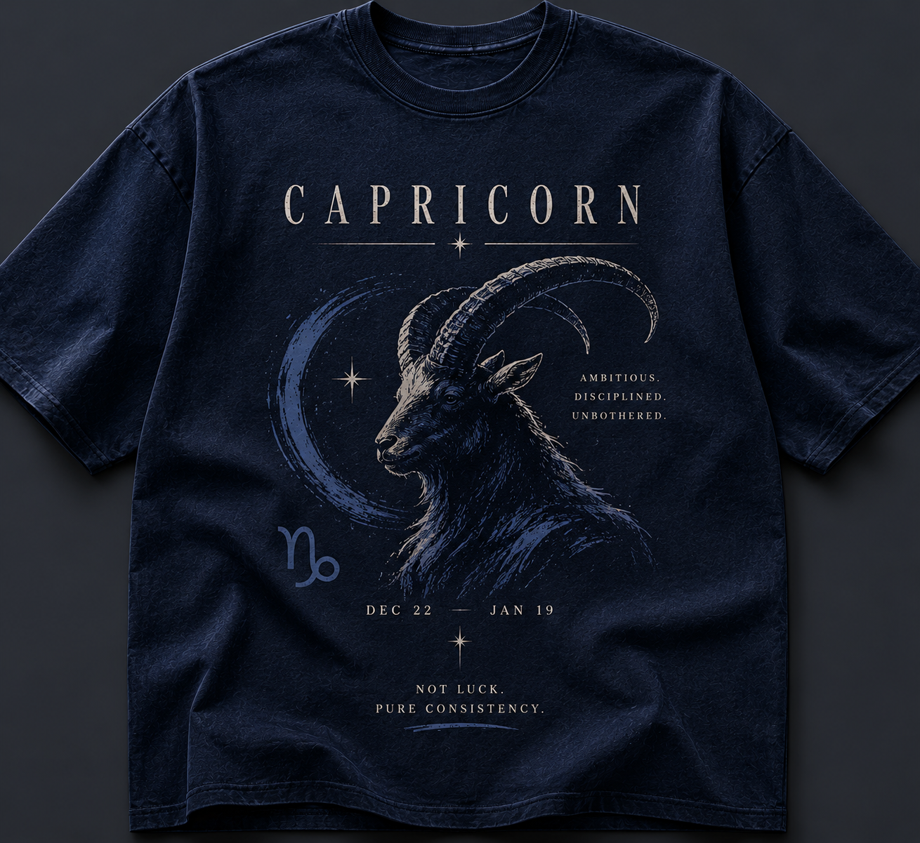 Capricorn Oversized Blue Tshirt